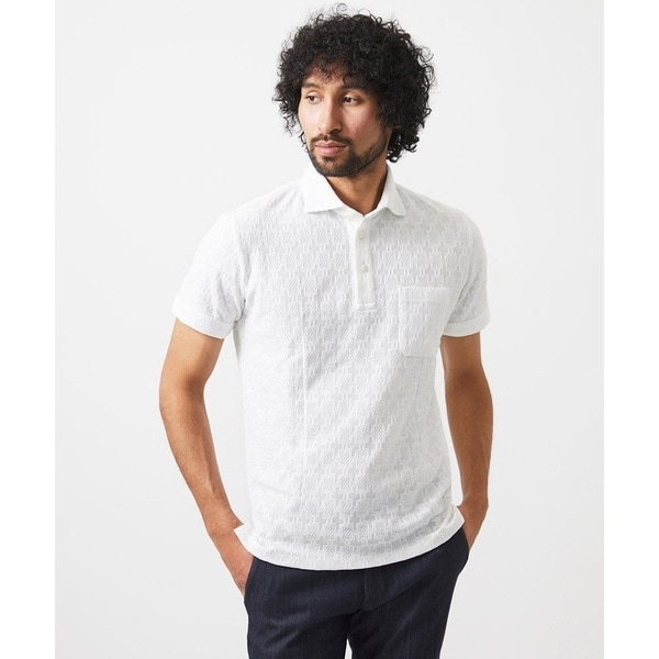 ミッシェルクランオム（MICHEL  HOMME）/《日本製》リンクスVネック半袖ポロシャツ