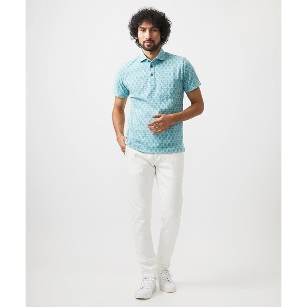 ミッシェルクランオム（MICHEL  HOMME）/《日本製》リンクスVネック半袖ポロシャツ