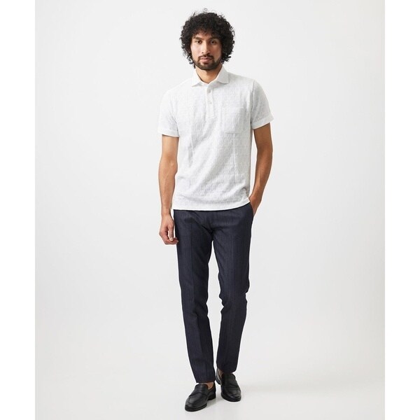 ミッシェルクランオム（MICHEL  HOMME）/《日本製》リンクスVネック半袖ポロシャツ