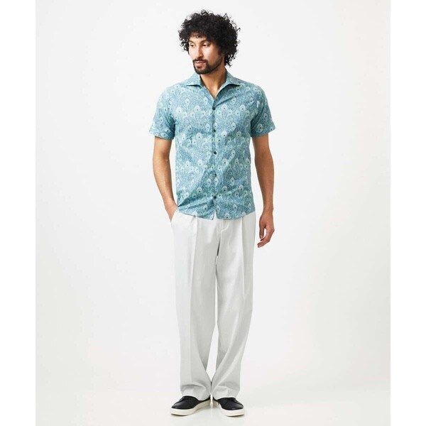 ミッシェルクランオム（MICHEL  HOMME）/《日本製》フラワー柄半袖シャツ