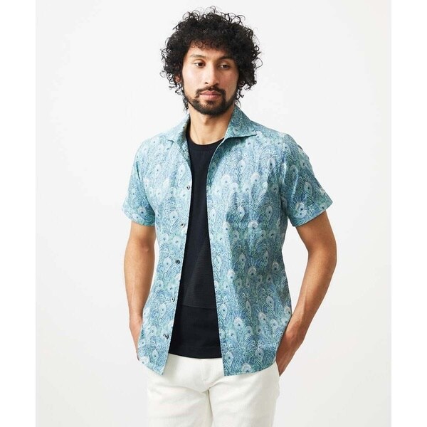 ミッシェルクランオム（MICHEL  HOMME）/《日本製》フラワー柄半袖シャツ