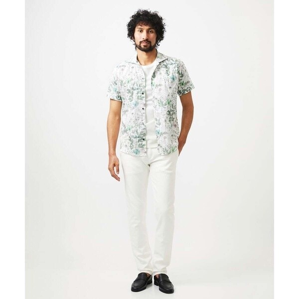 ミッシェルクランオム（MICHEL  HOMME）/《日本製》フラワー柄半袖シャツ