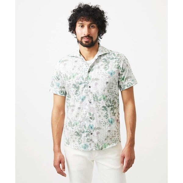 ミッシェルクランオム（MICHEL  HOMME）/《日本製》フラワー柄半袖シャツ