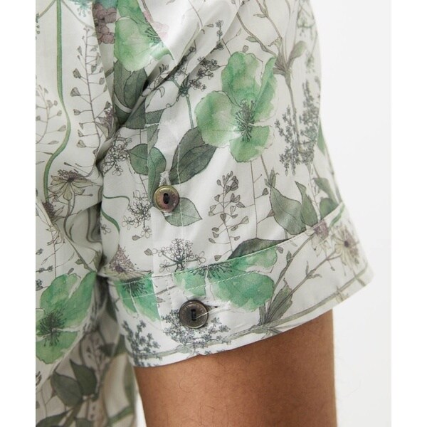 ミッシェルクランオム（MICHEL  HOMME）/《日本製》フラワー柄半袖シャツ