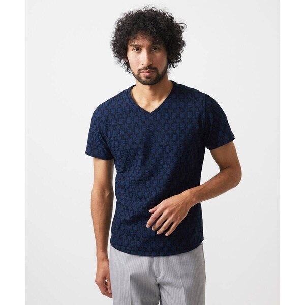 ミッシェルクランオム（MICHEL  HOMME）/《日本製》リンクスVネック半袖カットソー