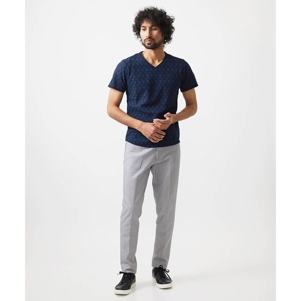 ミッシェルクランオム（MICHEL  HOMME）/《日本製》リンクスVネック半袖カットソー