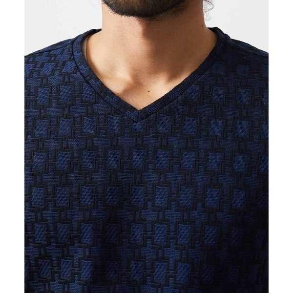 ミッシェルクランオム（MICHEL  HOMME）/《日本製》リンクスVネック半袖カットソー