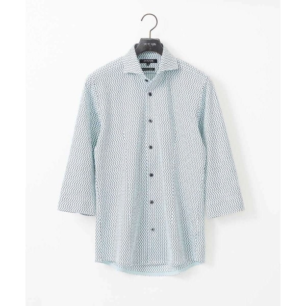 ミッシェルクランオム（MICHEL  HOMME）/《日本製》ストレッチラッセル七分袖シャツ