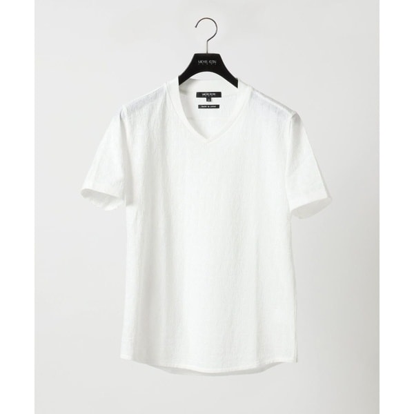 ミッシェルクランオム（MICHEL  HOMME）/《日本製》リンクスVネック半袖カットソー