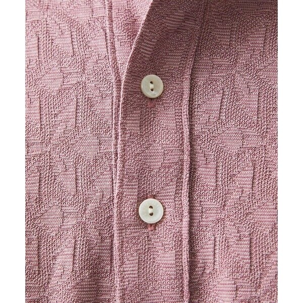 ミッシェルクランオム（MICHEL  HOMME）/《日本製》幾何学柄ポロシャツ