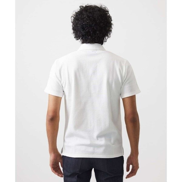 ミッシェルクランオム（MICHEL  HOMME）/《日本製》モザイク柄ジップアップポロシャツ