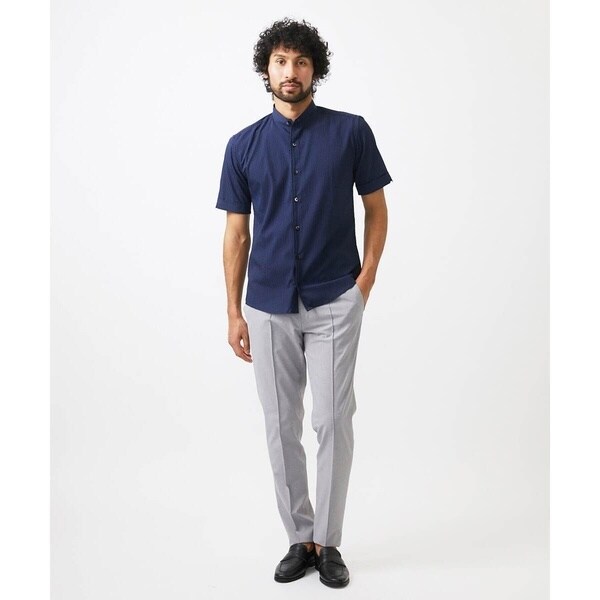 ミッシェルクランオム（MICHEL KLEIN HOMME）/【セットアップ】バンドカラー半袖シャツ_3