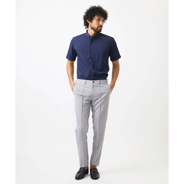 ミッシェルクランオム（MICHEL KLEIN HOMME）/【セットアップ】バンドカラー半袖シャツ_4
