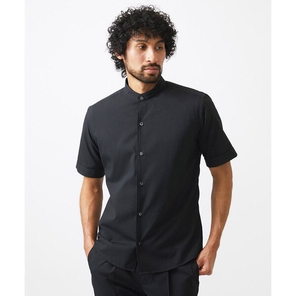 ミッシェルクランオム（MICHEL KLEIN HOMME）/【セットアップ】バンドカラー半袖シャツ_10