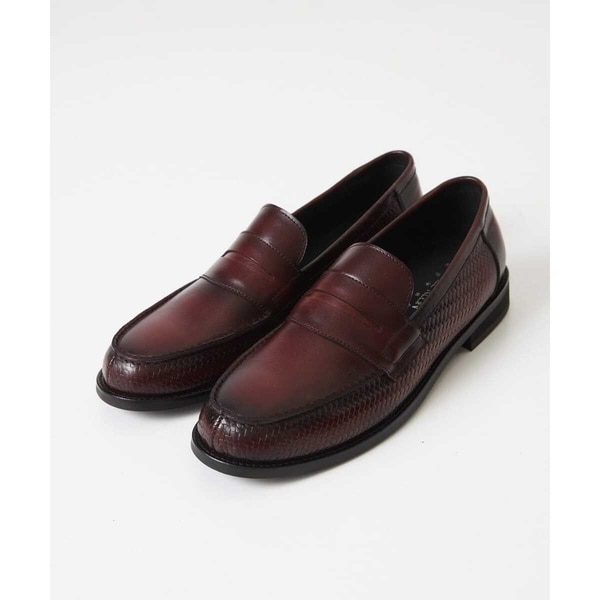 ミッシェルクランオム（MICHEL  HOMME）/カーボンクロス綾織柄ローファー