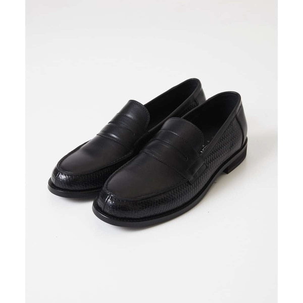 ミッシェルクランオム（MICHEL KLEIN HOMME）/カーボンクロス綾織柄ローファー_1
