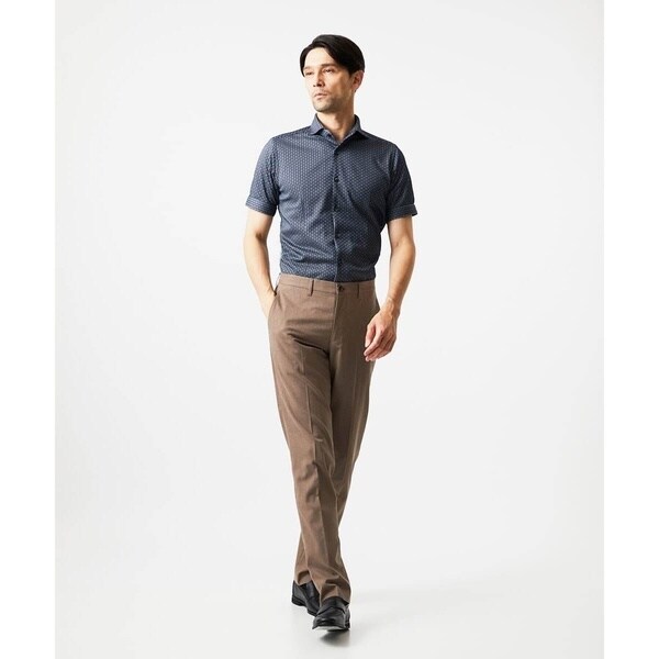 ミッシェルクランオム（MICHEL  HOMME）/《日本製》ジャガード半袖シャツ