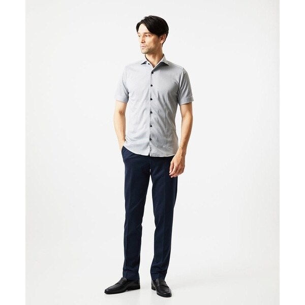 ミッシェルクランオム（MICHEL  HOMME）/《日本製》ジャガード半袖シャツ