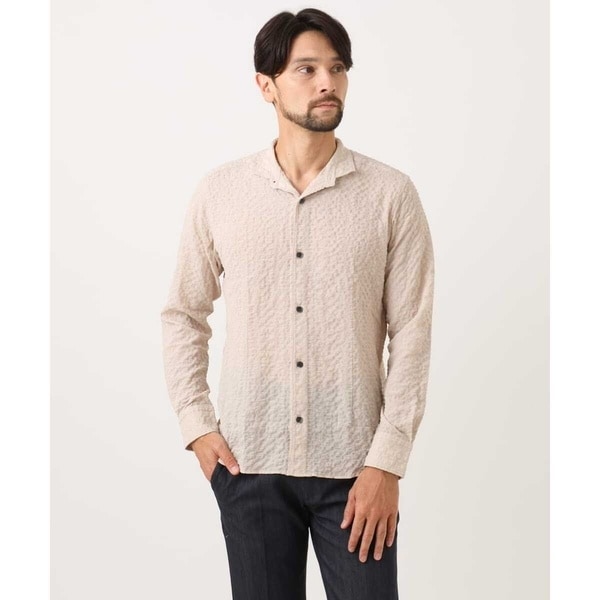 ミッシェルクランオム（MICHEL KLEIN HOMME）/シアーサッカー調長袖シャツ_2