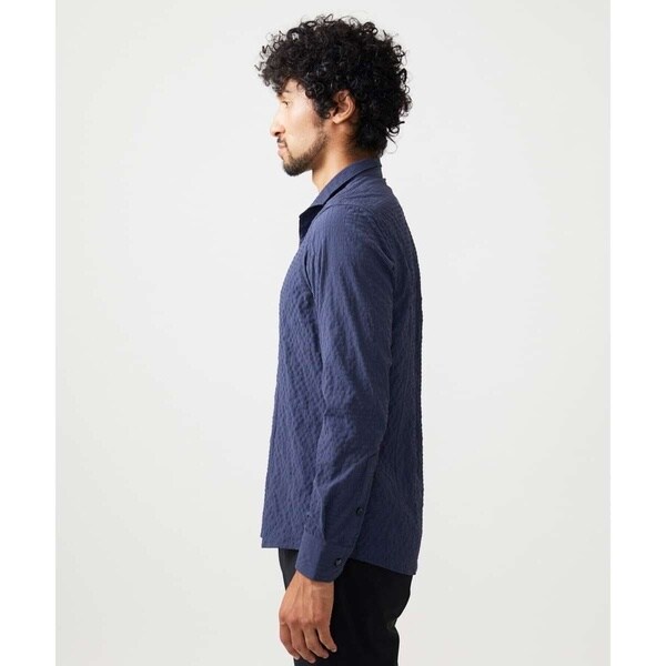 ミッシェルクランオム（MICHEL KLEIN HOMME）/シアーサッカー調長袖シャツ_5