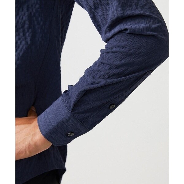 ミッシェルクランオム（MICHEL KLEIN HOMME）/シアーサッカー調長袖シャツ_8