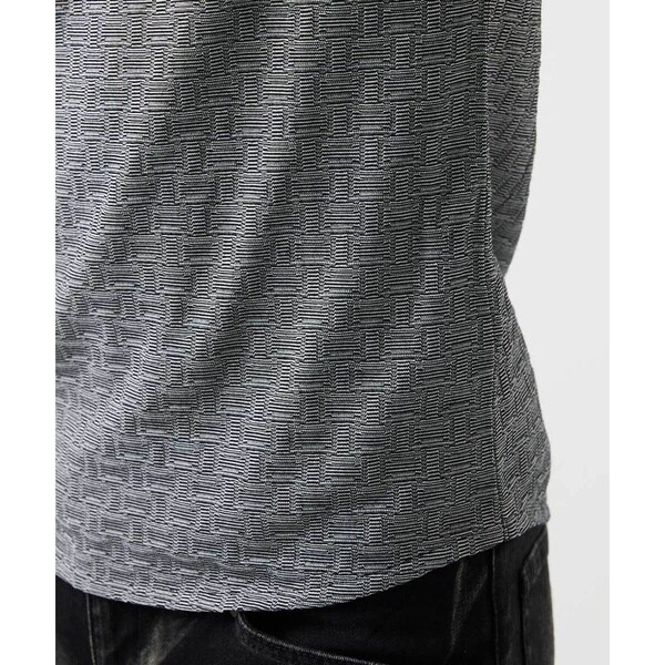 ミッシェルクランオム（MICHEL  HOMME）/《日本製》レンガ柄Vネック半袖カットソー