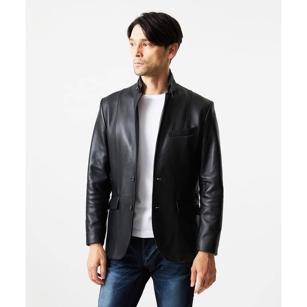 ミッシェルクランオム（MICHEL  HOMME）/ラムレザーコンバーチブルジャケット