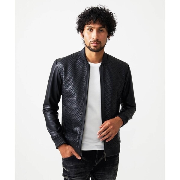 ミッシェルクランオム（MICHEL  HOMME）/ラムレザーMA−1型ブルゾン