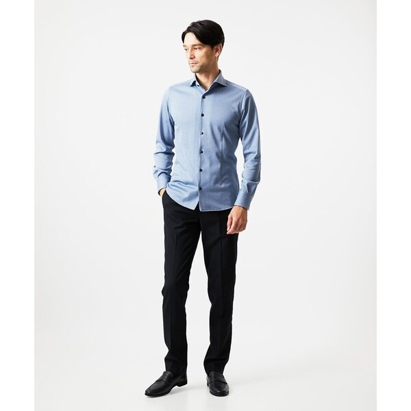 ミッシェルクランオム（MICHEL  HOMME）/《日本製》ジャガード長袖シャツ