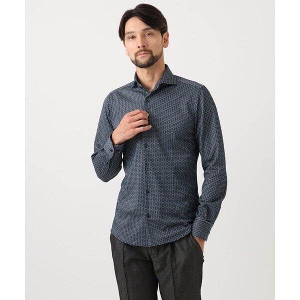 ミッシェルクランオム（MICHEL  HOMME）/《日本製》ジャガード長袖シャツ