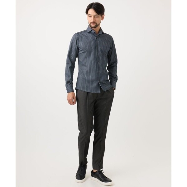 ミッシェルクランオム（MICHEL  HOMME）/《日本製》ジャガード長袖シャツ