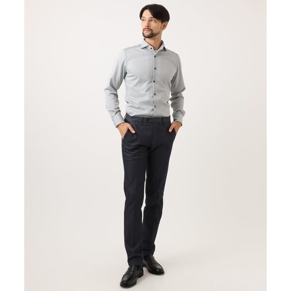 ミッシェルクランオム（MICHEL  HOMME）/《日本製》ジャガード長袖シャツ