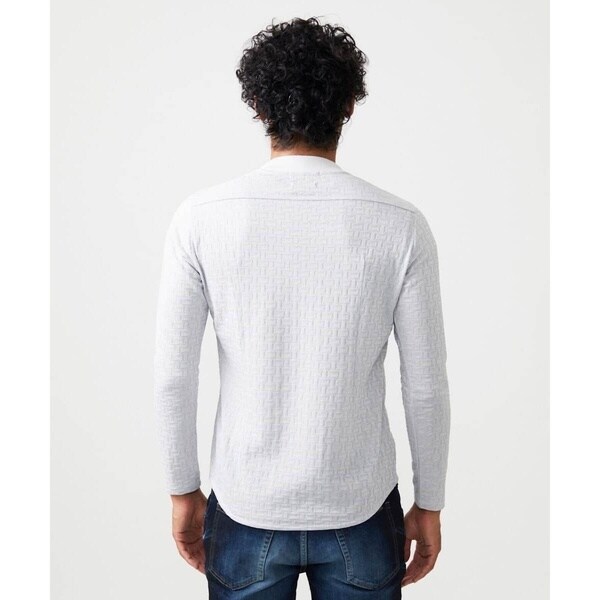 ミッシェルクランオム（MICHEL  HOMME）/《日本製》レンガ柄Vネック長袖カットソー