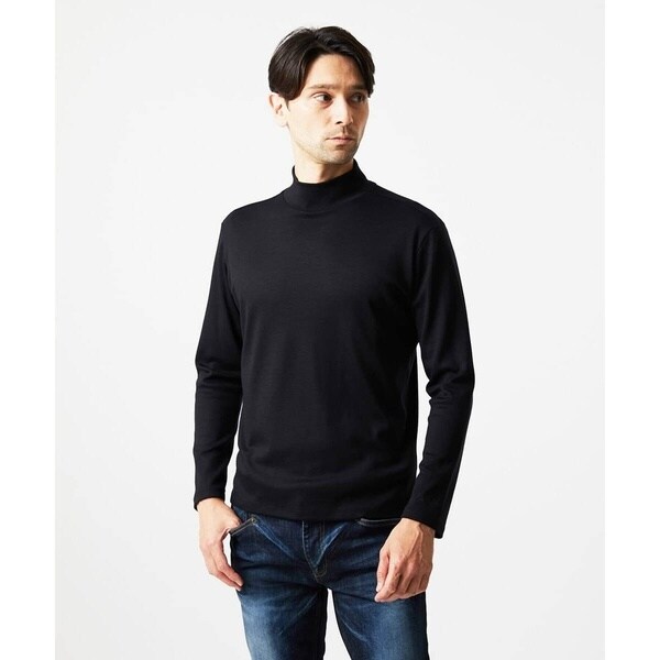 ミッシェルクランオム（MICHEL  HOMME）/《日本製》スムースモックネック長袖カットソー