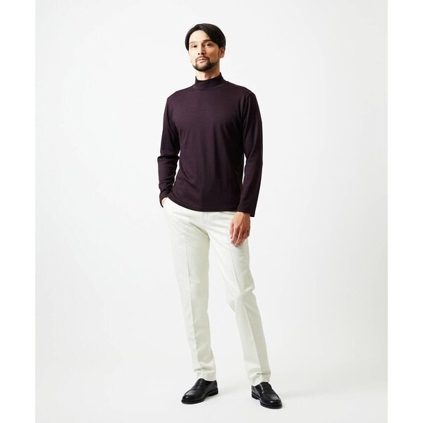 ミッシェルクランオム（MICHEL  HOMME）/《日本製》スムースモックネック長袖カットソー