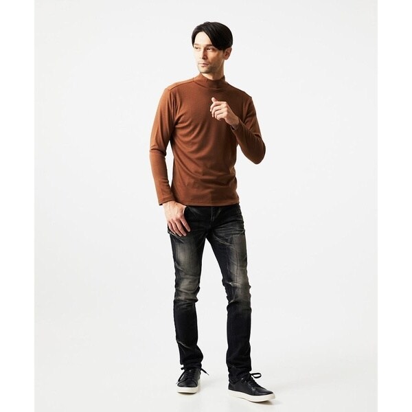 ミッシェルクランオム（MICHEL  HOMME）/《日本製》スムースモックネック長袖カットソー