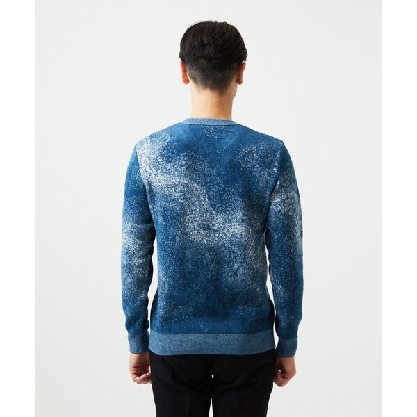 ミッシェルクランオム（MICHEL  HOMME）/《日本製》スモーク柄クルーネックモールニット