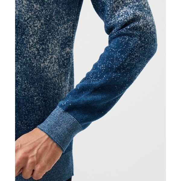 ミッシェルクランオム（MICHEL  HOMME）/《日本製》スモーク柄クルーネックモールニット