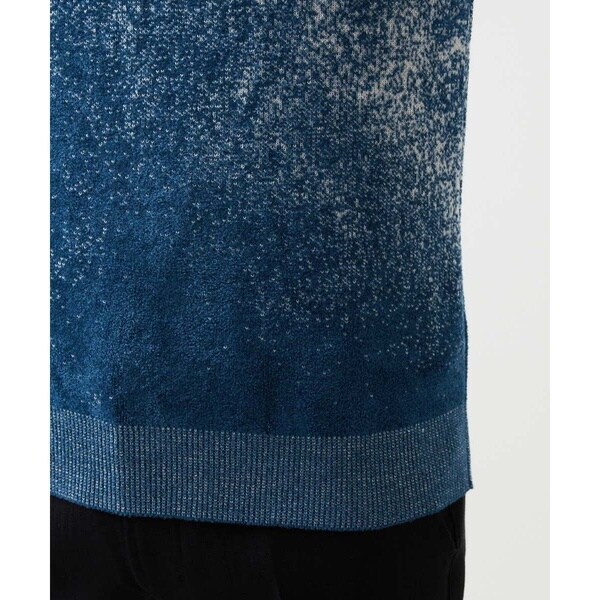 ミッシェルクランオム（MICHEL  HOMME）/《日本製》スモーク柄クルーネックモールニット