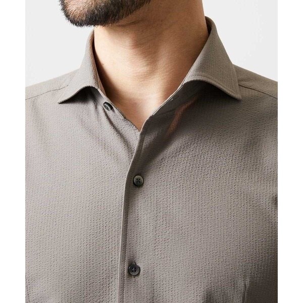 ミッシェルクランオム（MICHEL KLEIN HOMME）/ストレッチサッカー長袖シャツ