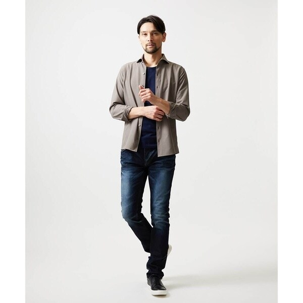 ミッシェルクランオム（MICHEL KLEIN HOMME）/ストレッチサッカー長袖シャツ