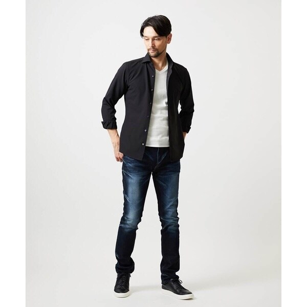 ミッシェルクランオム（MICHEL KLEIN HOMME）/ストレッチサッカー長袖シャツ