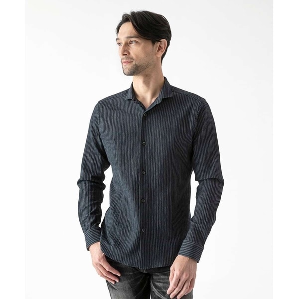 ミッシェルクランオム（MICHEL KLEIN HOMME）/ジャージストライプ長袖シャツ
