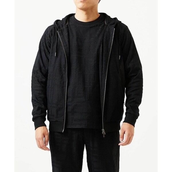 ミッシェルクランオム（MICHEL KLEIN HOMME）/【セットアップ】ジャカードジップアップパーカー_1
