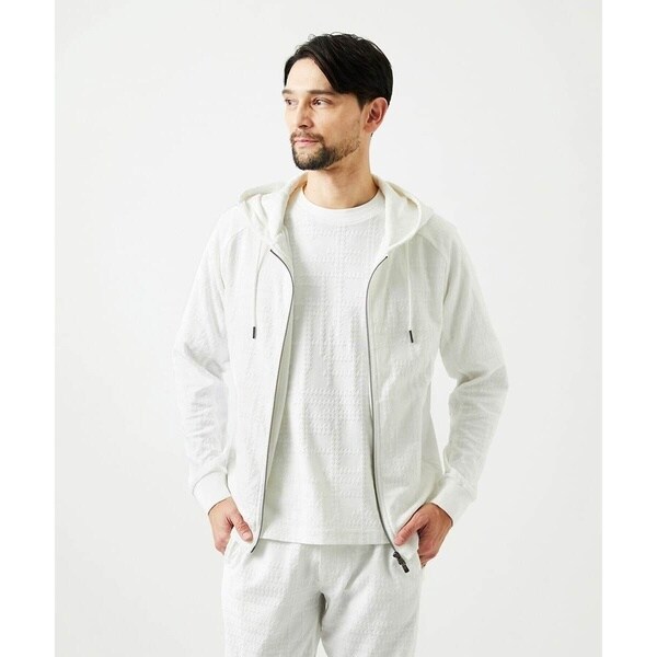 ミッシェルクランオム（MICHEL KLEIN HOMME）/【セットアップ】ジャカードジップアップパーカー_4
