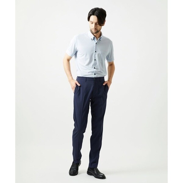 【NEW】ミッシェルクランオム（MICHEL KLEIN HOMME）/《日本製》ボタンダウン 柄半袖シャツ_2