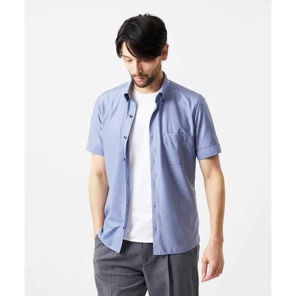 【NEW】ミッシェルクランオム（MICHEL KLEIN HOMME）/《日本製》ボタンダウン 柄半袖シャツ_7