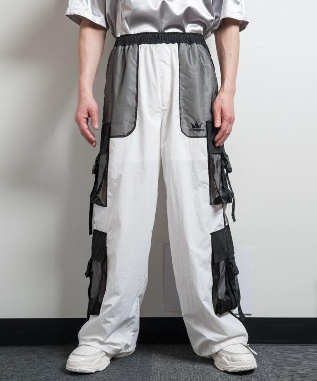 バックステージパス（backstagepass）/OPENING ACT(オープニングアクト)シャカシャカ ワイド カーゴパンツ【セットアップ対応可】