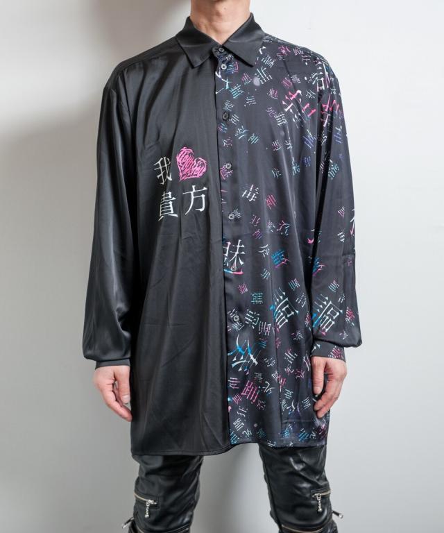 バックステージパス（backstagepass）/YANG YONG− FLOWER(ヤンヨン−スノーフラワー)切り替え トロミシャツ