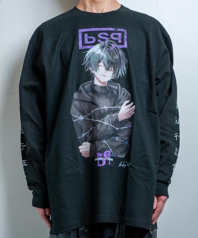 バックステージパス（backstagepass）/【黒野京×BACKSTAGE PASS コラボ】BARBED ピグメント加工 オーバーサイズ ロンT_3